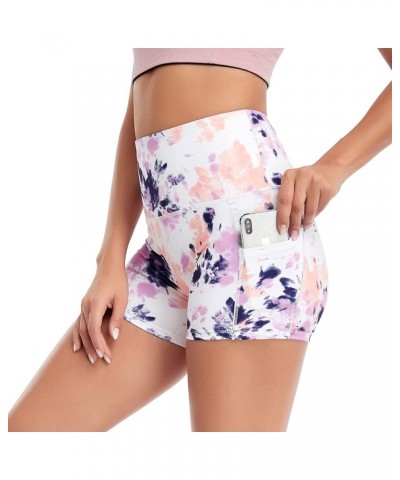 $9.50 Women's Summer 3"/4" High-Waisted Print Running Shorts Biker Shorts Volleyball Shorts with Pockets Quick Dry 3"inches 3...