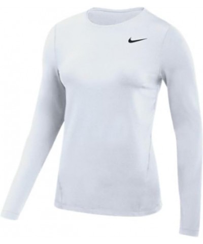 $21.16 Womens Pro All Over Dri-Fit Long Sleeve Mesh Top White Activewear